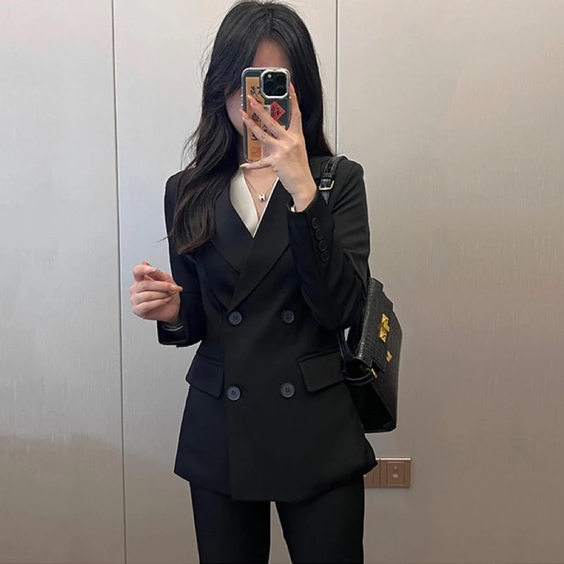 新生活応援ビジネス特集ファッション のブレザーの韓系スーツ セットアップ 職業服 作業服 Lオフィス ビジネス スーツ アウター 25