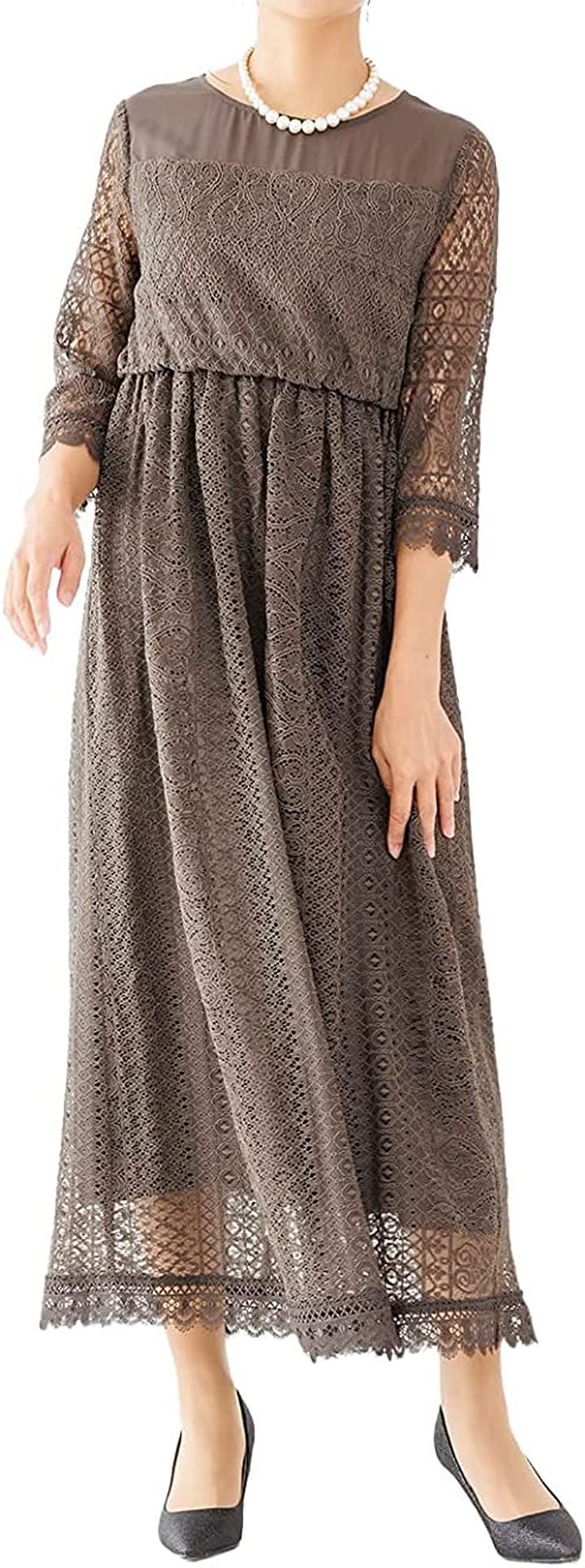 パーティ ワンピース ドレス レディース 結婚式およばれワンピース パーティードレス A-KAK( カーキ / 77000021, L)