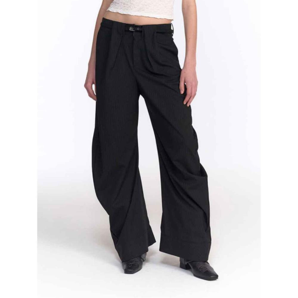 2000Archives NU DRAPED SLACKS BLACK STRIPE 2A25D2PT04