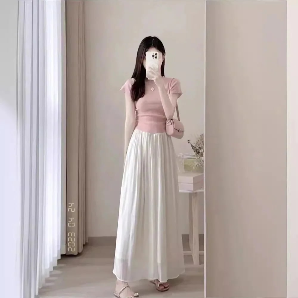 レディース ルームウェア スーツ 夏 韓国 半袖 スウェット上下セット 涼しく楽ちんセットアップ Tシャツワンピーススーツ女 セットアップ