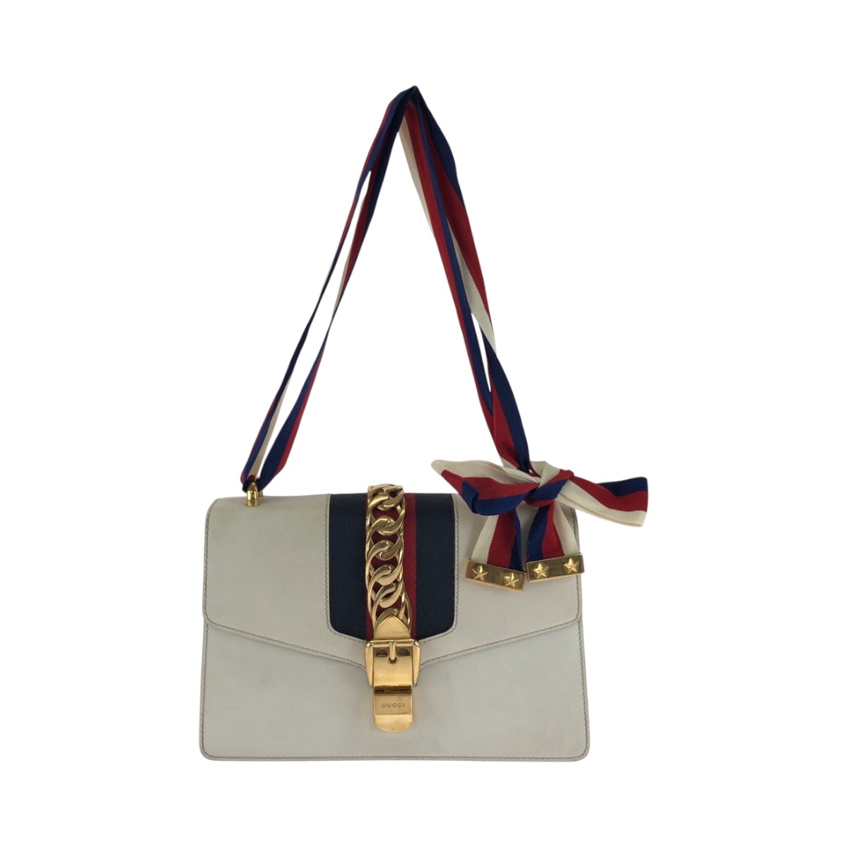 シェリーライン シルヴィ ホワイト グリーン レッド ゴールド金具 レザー 421882 ショルダーバッグ 肩掛け レディース 502183