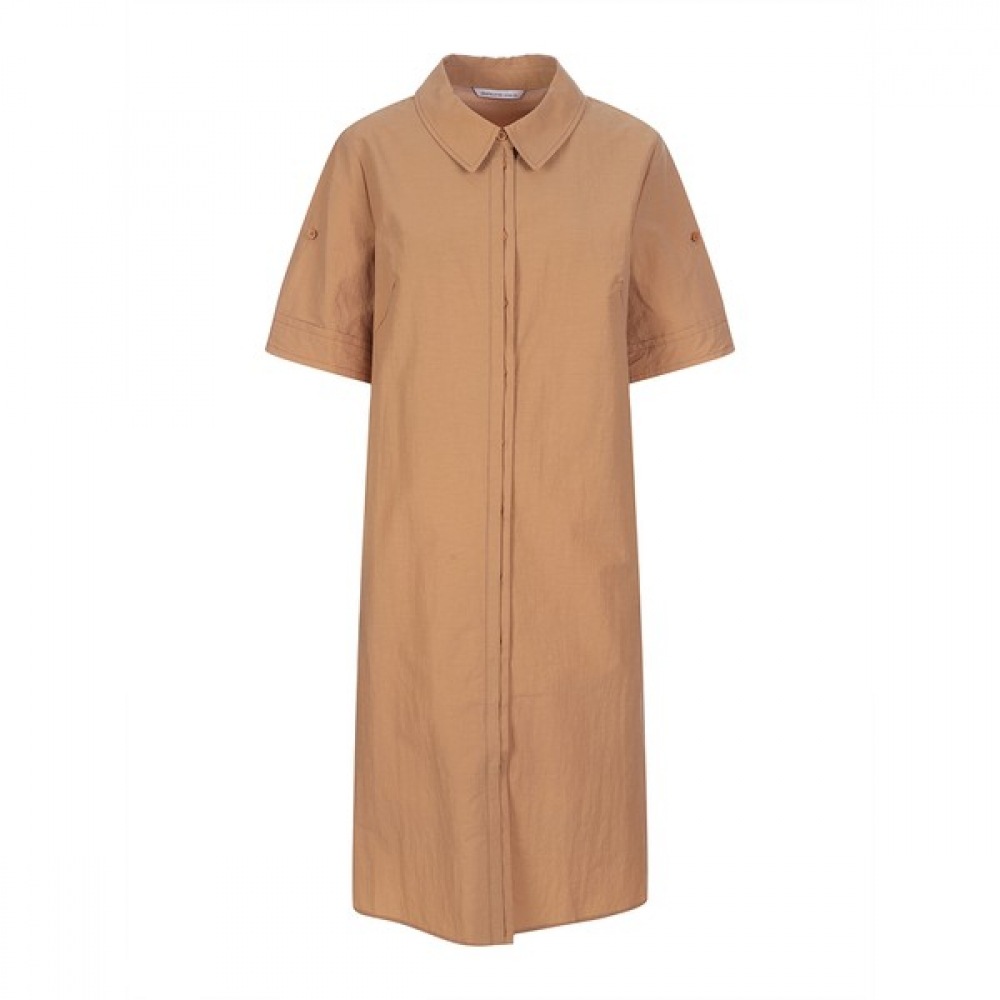 [シャトラン] 柄ジャージードレスベージュHCCMOP206