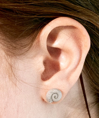 NFF eddy earrings grey エディピアス グレー 韓国アクセサリー イヤリング