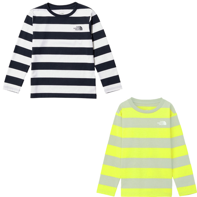 ロングスリーブフィールドボーダーティー キッズ NTJ32320 長袖Tシャツ ロンT 子供 ジュニア