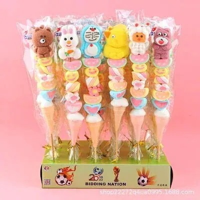 クリスマスロリポップマシュマロ今週の割引は 25% オフですロングストリングかわいい漫画ファッジ会社イベントパーティースナック