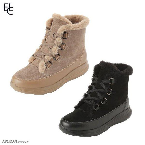 軽量クッション起毛防寒アンクルレディースブーツ 1XWA14X_GN