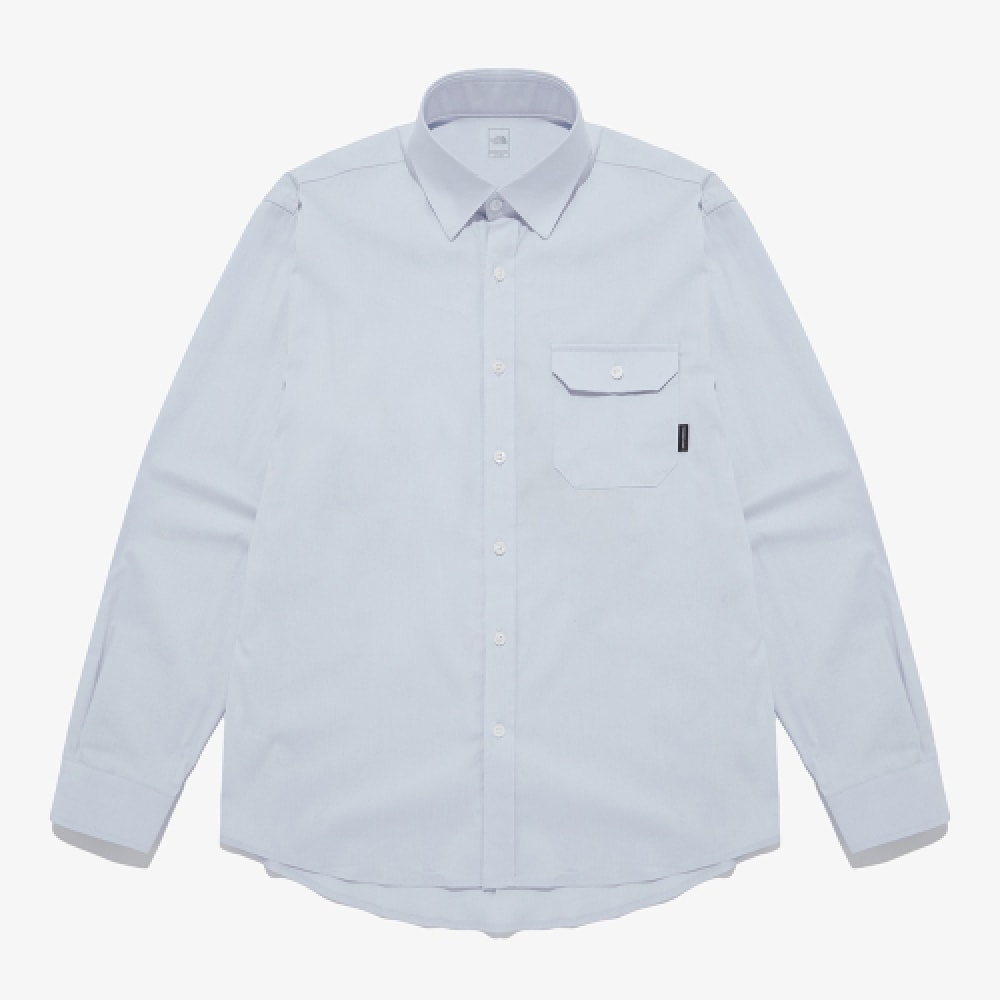ザノースフェイス NH8LR05B メンズコミューターフラップポケットシャツ_ライトブルー