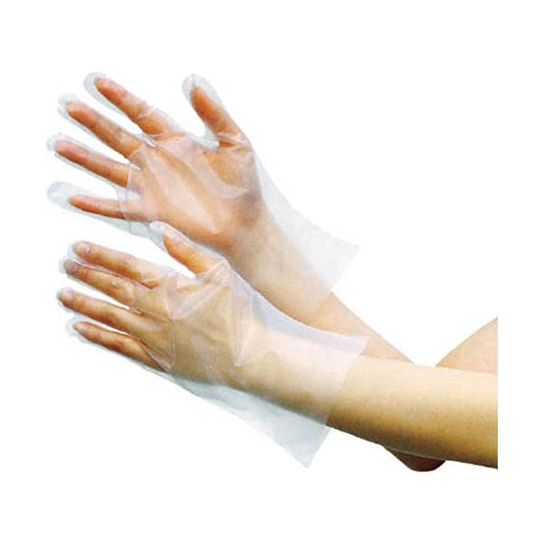 （まとめ） ミドリ安全ポリエチレン使い捨て手袋 厚手 外エンボス S VERTE-565N-S 1箱（200枚） [x5セット]