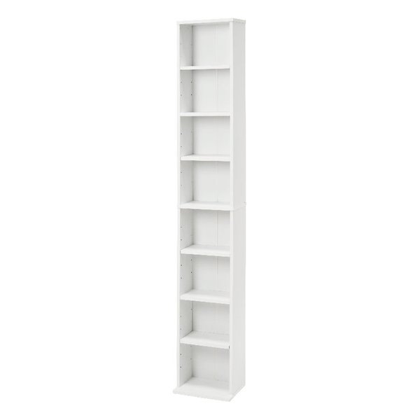 ブックシェルフ ホワイト・幅29.5×奥行22.5×高さ184.5cm RCC-1175WH