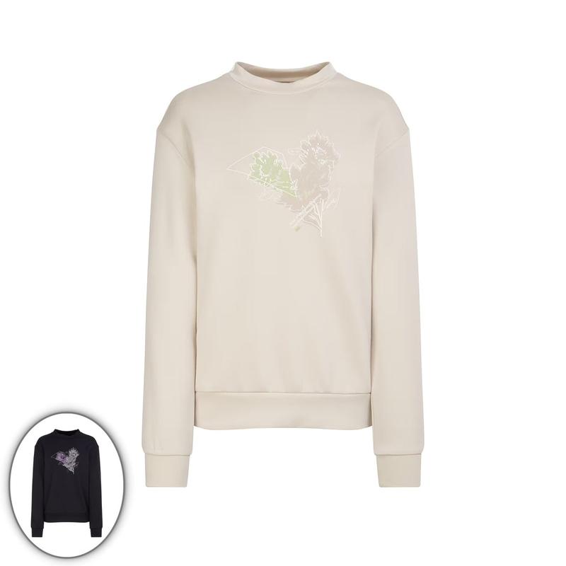 女性フラワワンポイントモックネックブルゾンTシャツDNTS6A111_s