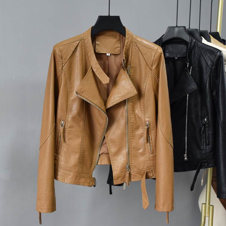 アウター ジャケット レザージャケット ライダースジャケット 袖あり 長袖 襟付き ファスナー ポケット 前開き きれいめ カジュアル 大人 上品 おしゃれ お洒落 かっこいい 大人女子 こなれ感 個