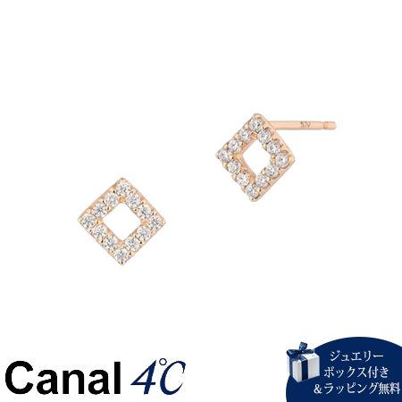 4cc520541 カナルヨンドシー Canal 4℃ カナル4℃ ピアス K10ピンクゴールド キュービックジルコニア レディース