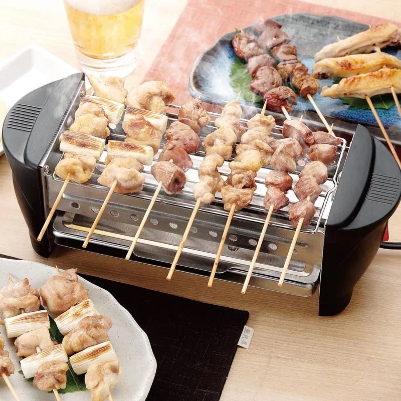 家呑み屋台　焼き鳥コンロ＆たこ焼き器 ミニ焼き屋台 たこ焼き機 たこ焼き やきとり 焼き鳥 焼肉 焼き肉 網 プレート コンロ 電気 卓上 一人飲み 宅飲み 晩酌
