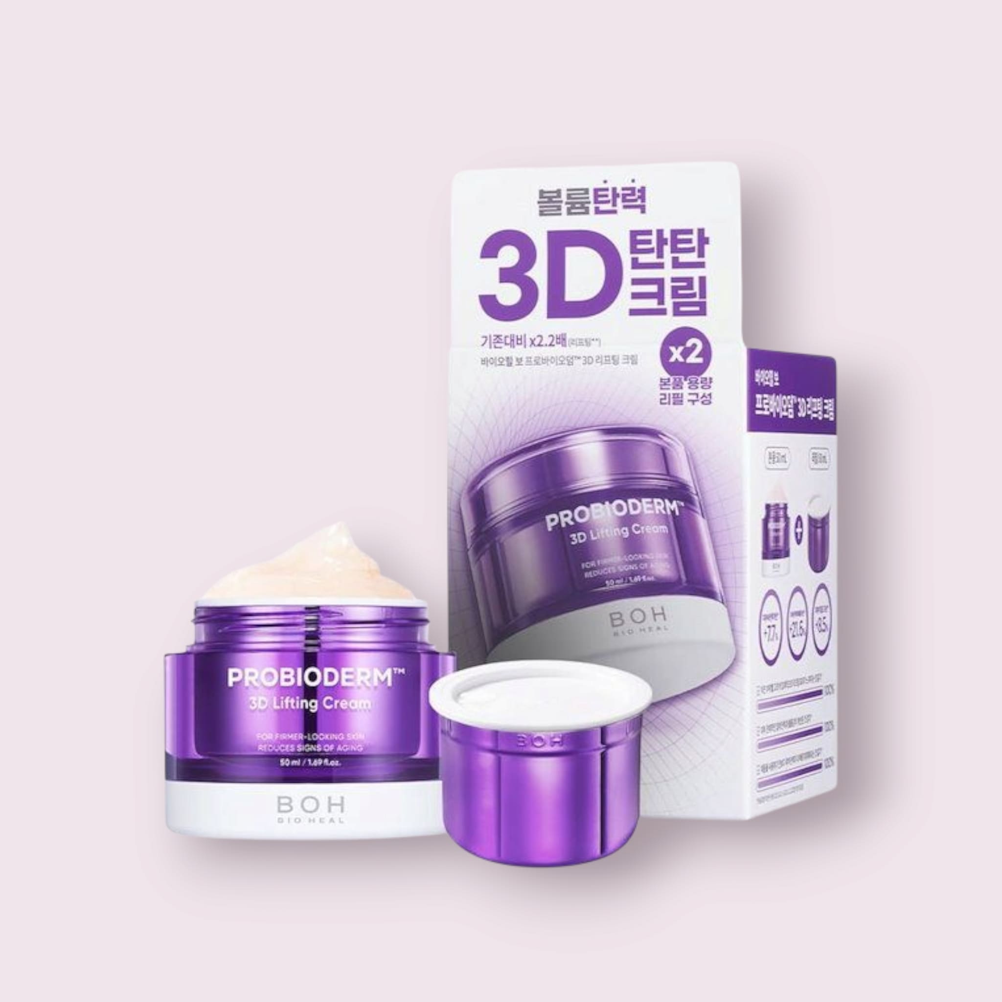 プロバイオダーム3Dリフティングクリーム, 50ml, 本品+レフィル