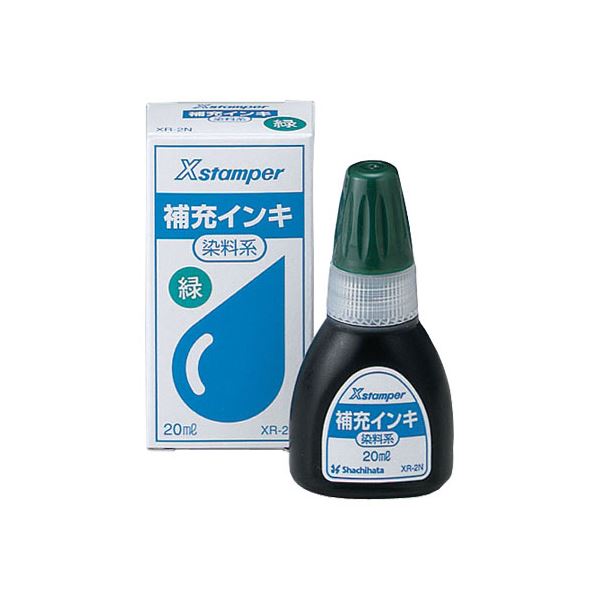 (まとめ)シヤチハタ Xスタンパー補充インキ染料系 20ml 緑 XR-2N 1個(×30セット)