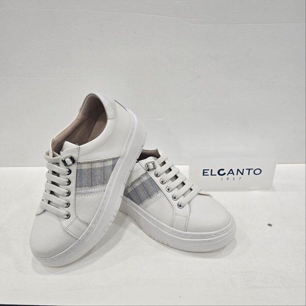 女性チェックストラップ厚底スニーカー LCHSWSHP82U413 10 JE3 JJ