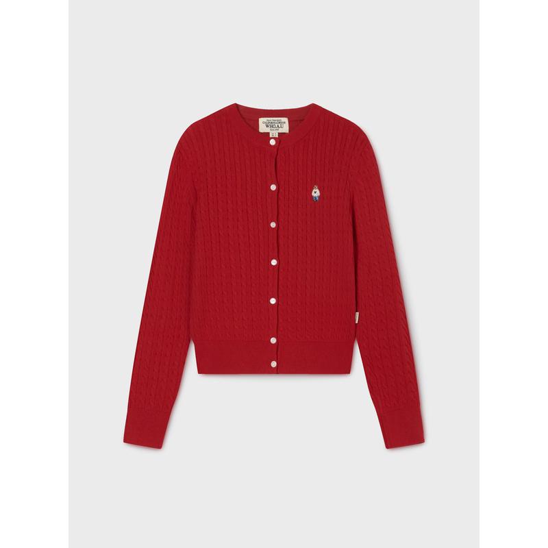 AK盆唐店 Steve High Gauge Cotton Cable Cardig