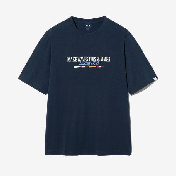 [FILA] セーリングレタリングスーピマ半袖Tシャツ (FS2RSH2118X_DNA)
