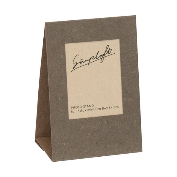 (まとめ) ナカバヤシ シンプラフト フォトスタンドチェキ グレー PSC-SPT-N 1パック(3個) (×20セット)