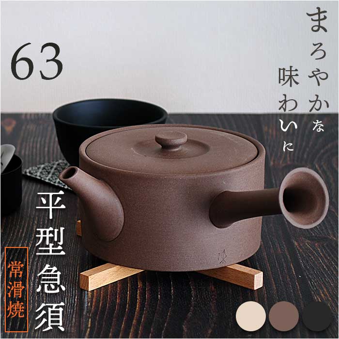 急須 平型 ロクサン 平型急須 通販 おしゃれ ティーポット 日本製 取っ手 お茶 かわいい ギフト きゅうす シンプル 茶器 ポット 贈り物 常滑焼 来客用 和モダン 和食器 オシャレ 台所用品 テ