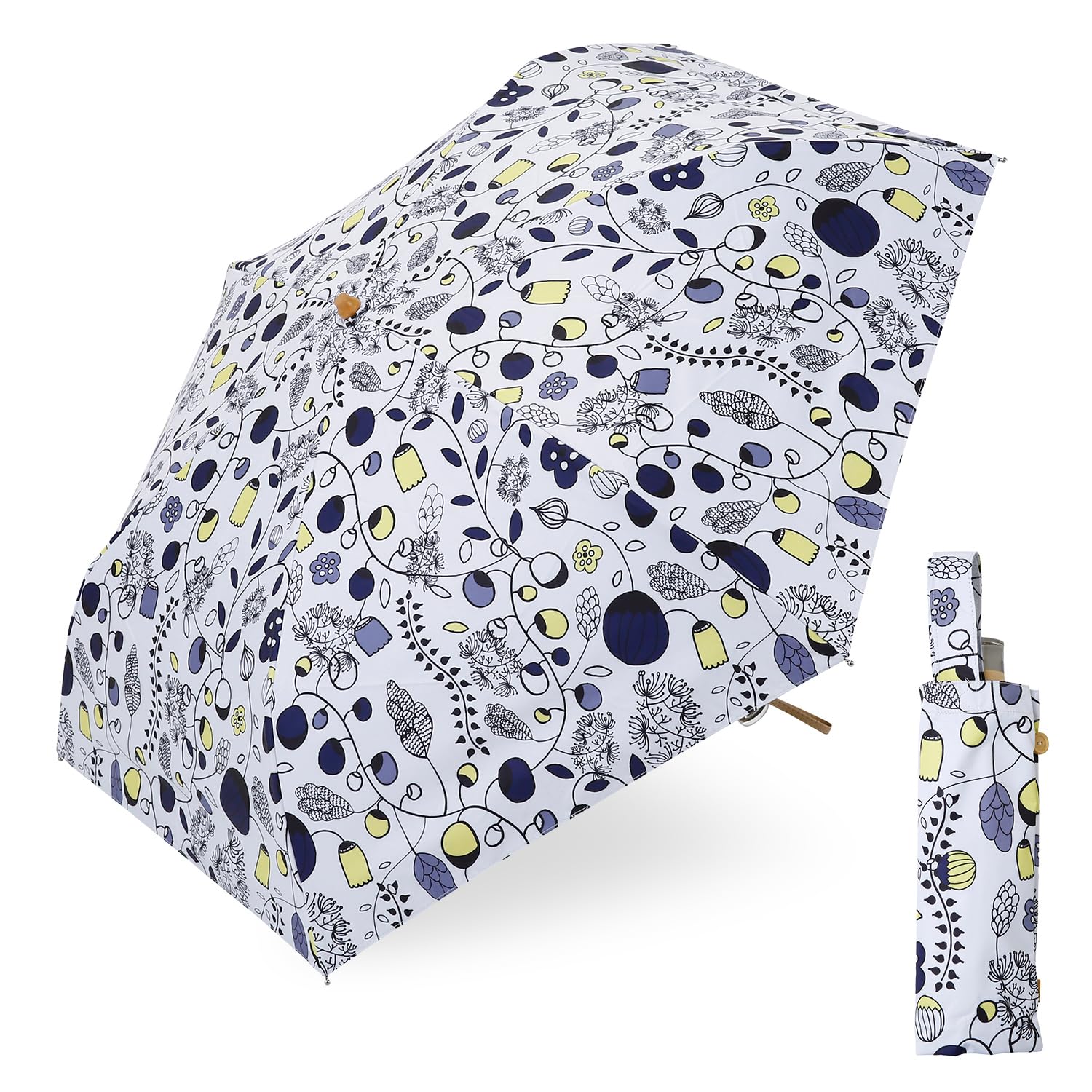 【全国送料無料】 小川(Ogawa) 日傘 レディース 晴雨兼用折りたたみ傘 UVカット率＆遮光率99.9%以上 遮熱加工 安全手開き 50cm koruko コルコ 大好きなガーデン はっ水 安全カ