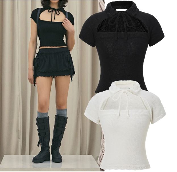 Mohair Collar Top