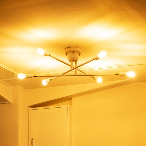 gram8 TC-1010-A60 WH/CL 【LED電球セット】6灯シーリングライト キムリック A60 ホワイト/クリア