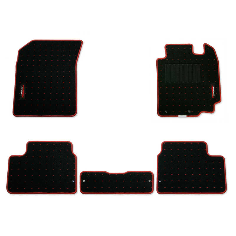 MONSTERSPORT　フロアマット スイフトスポーツ［ZC32S］/スイフト［ZC72S/ZD72S］用 ブラック×レッド　894551-4850M