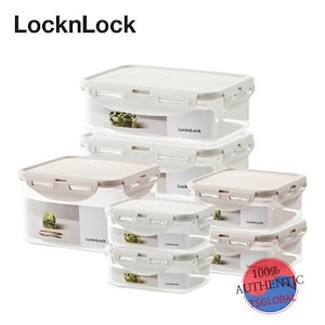 Lock＆Lock 抗菌 積み重ね可能 トライタン密閉角型容器 7P LocknLock