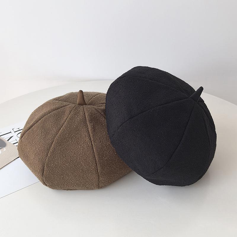 秋冬 コーデ レディース ファッション オシャレ カワイイ シンプル 大人カワイイ シンプル ベレー帽 画家帽子 韓国スタイル かぼちゃ 帽子