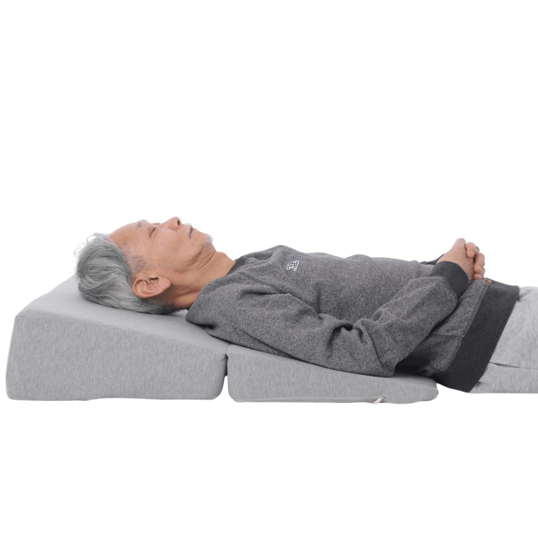 ウエッジピロー 三角枕 逆流性食道炎 三角クッション 医師監修の絶妙な角度 ワイドな横幅70cm 低反発素材 もう夜中に目覚めない 日本語説明書付