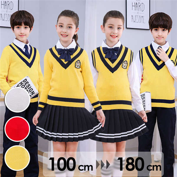 4点セット 卒業式 スーツ 入学式 スーツ 子供スーツ イエロー レッド ホワイト 女の子 男の子 制服 スーツ ジュニアスーツ キッズ 卒業式服 フォーマル カジュアル 小学生 中学生 高校生 大き