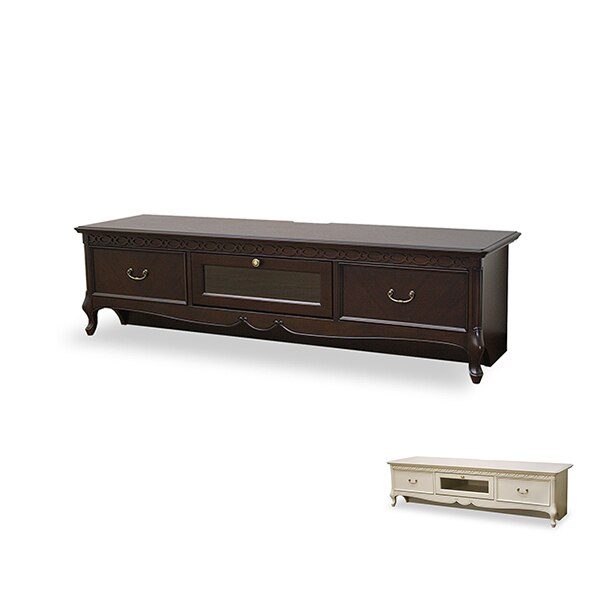 テレビ台 ローボード クラシック調 猫脚 フルール 幅150cm 開梱設置