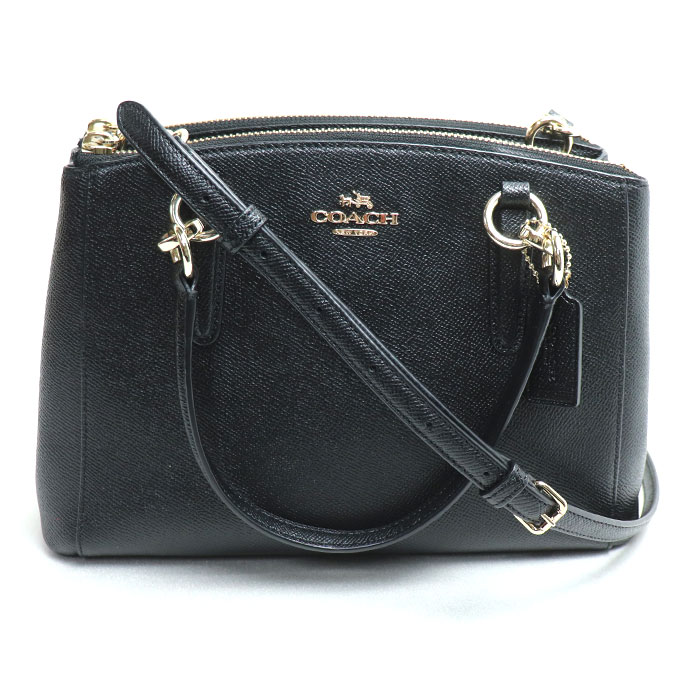 COACH コーチ ミニ クリスティー キャリーオール 2Wayショルダーバッグ ブラック F57523 レディース 中古