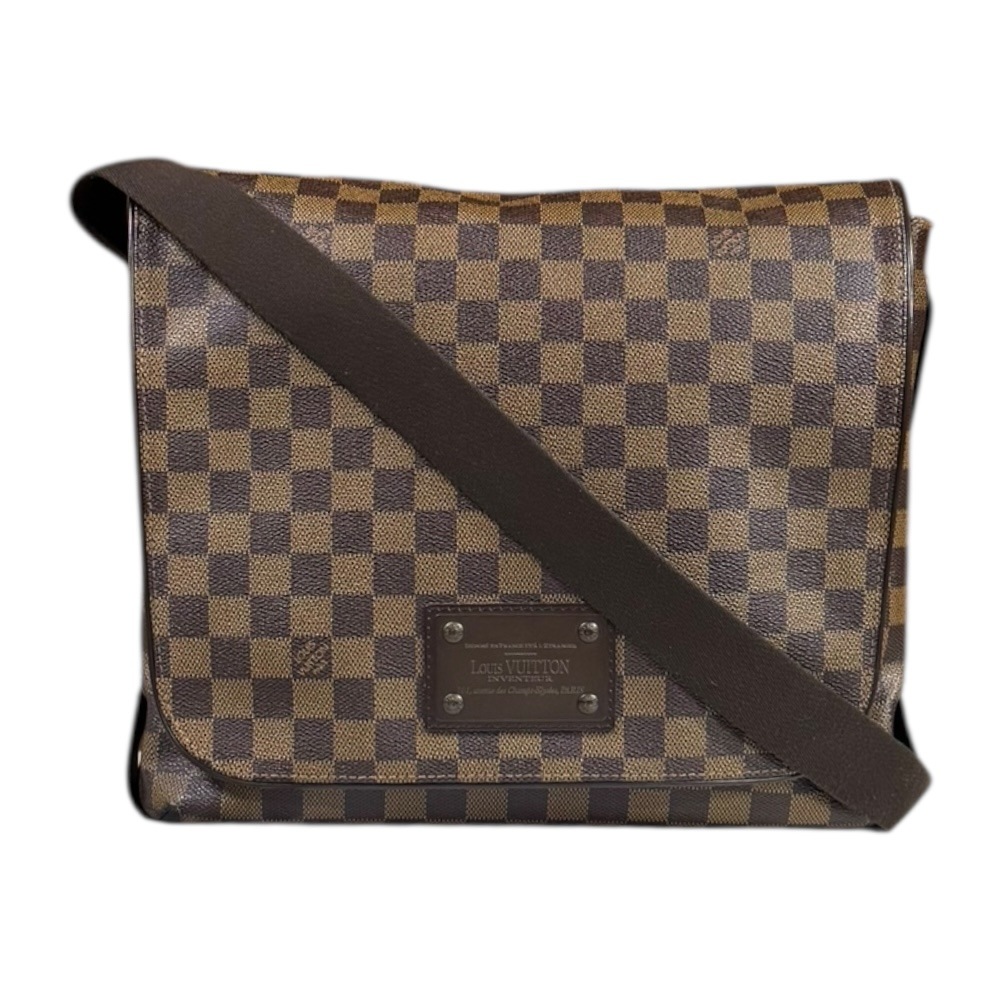 ルイヴィトン ブルックリンMM ダミエ ショルダーバッグ ダミエキャンバス N51211 ブラウン LOUIS VUITTON 中古