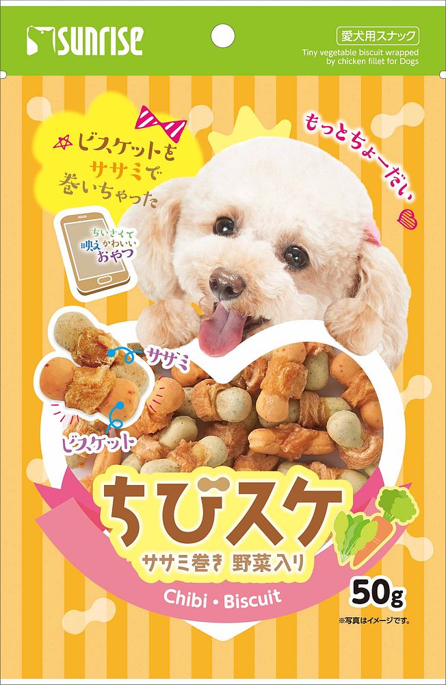 新しい ちびスケ （まとめ買い）サンライズ ササミ巻き [x16] 犬用おやつ 50g 野菜入り ドッグフード -  flaviogimenis.com.br