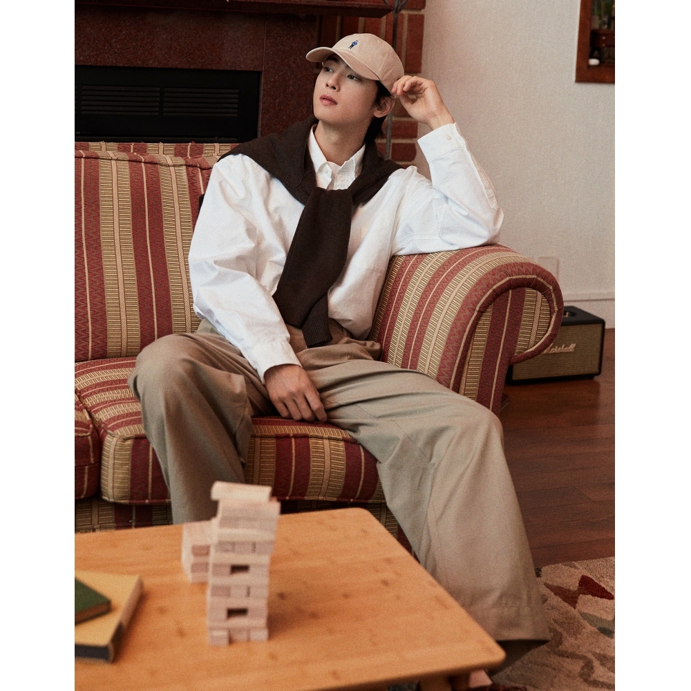 GIORDANO 113921コットントウィルワイドプリーツパンツ（1顎）_2color