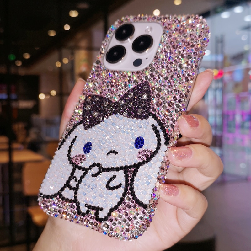 ハンドメイド iPhoneケース シナモロール キラキラのラインストーン iPhone16/15/14/13/12/11ケース Plus Pro Max