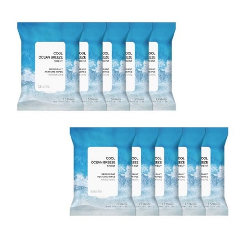 ミネデオドラントクーリングパフュームティッシュクールオーシャンブリーズ香15枚×10個暑い天気外出涼しい爽やか