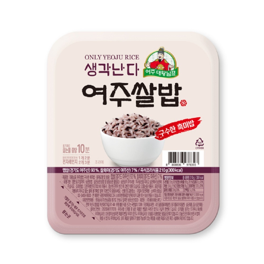 韓国-KMEAL-大王様印驪州米飯黒米ご飯210gx12計2.52kg