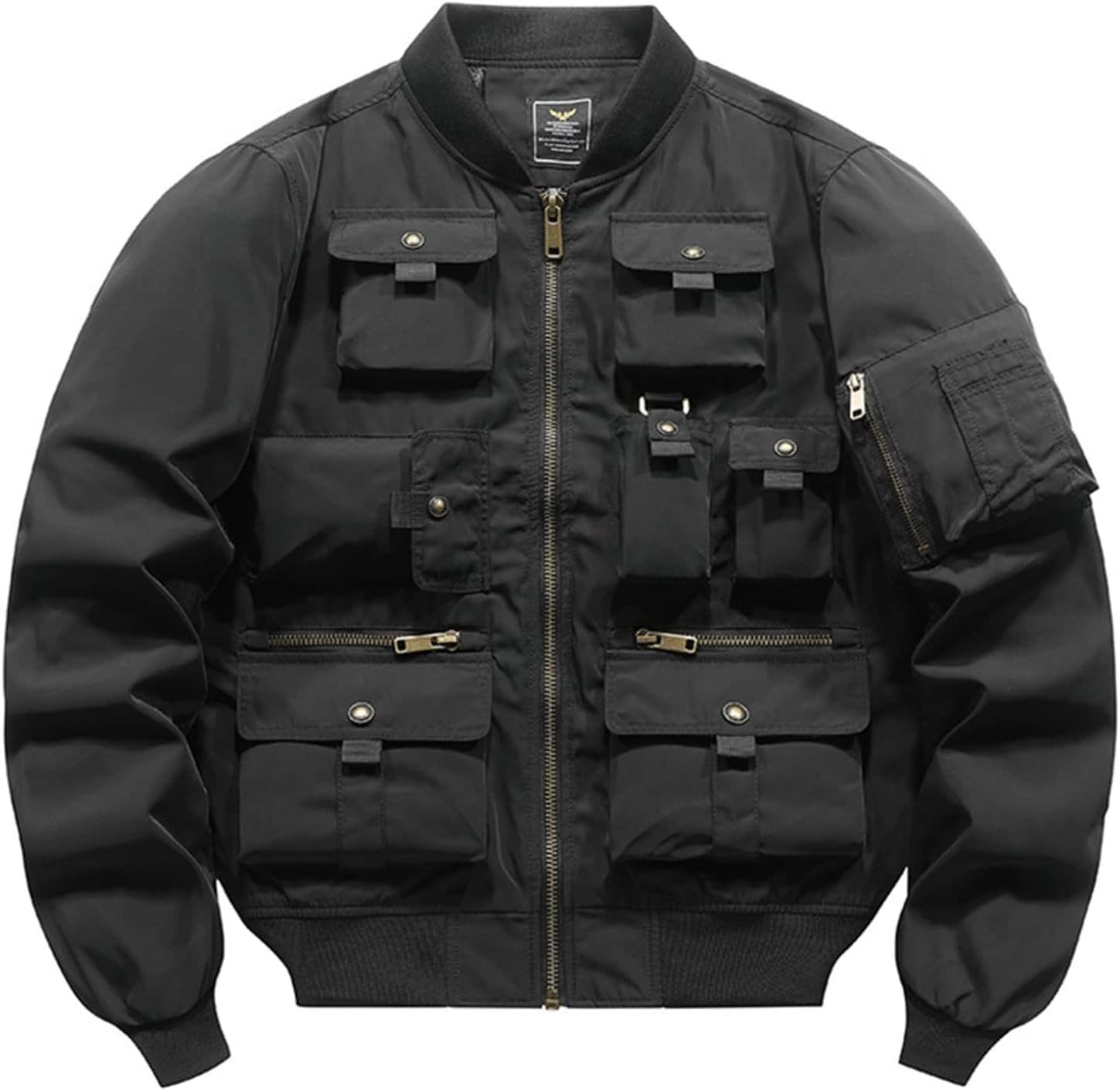 フライトジャケット メンズ オシャレ 多機能 ポケット多い ワークウエア 男性用 カジュアル 作業服 アウター トップス スタジアムジャンパー アウトドア ウインドブレーカー 防寒 防風 大きいサイズ