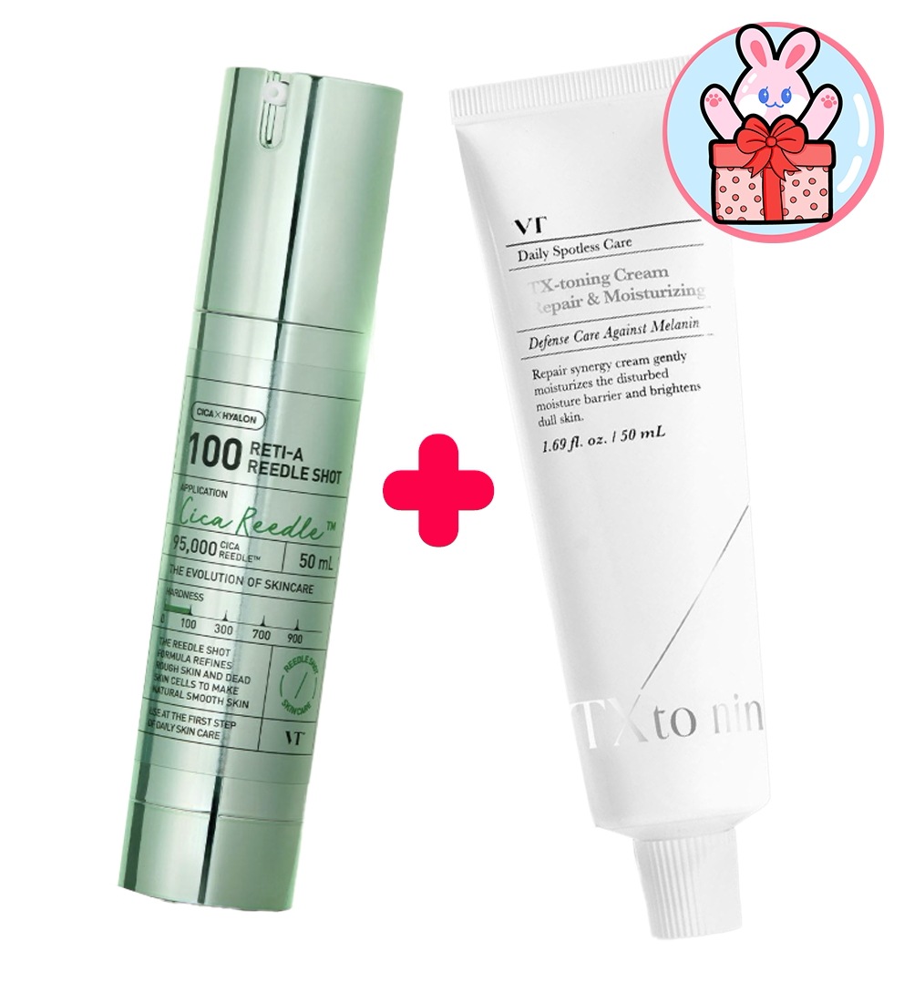 (販売者ピック)レティ-エイリドル ショット 100 エッセンス 50ml +ギミジョブティーケア] ティーエクストーニングクリーム 50ml /肌つやアップエッセンス