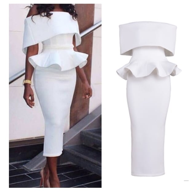 ドレス パーティードレス パーティドレス ミモレ丈ドレス 膝丈ドレス タイトドレス Iラインドレス ミモレ ミモレ丈 オフショルダー オフショル フリル ウエストマーク ケープ風 大人可愛い 大人