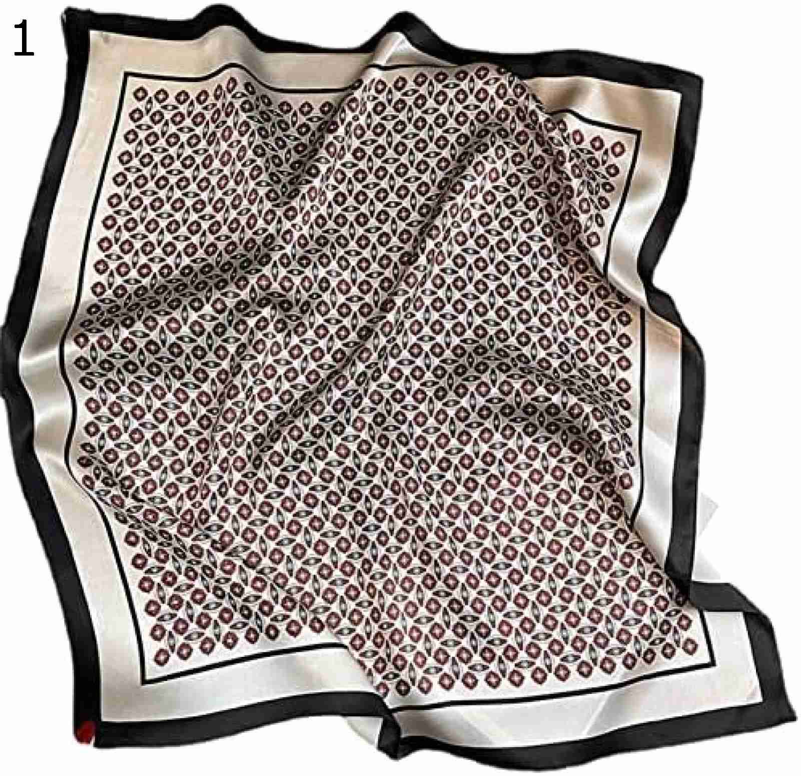 【20%OFFクーポン～】絹のスカーフ 春と秋のファッション気質 70 センチメートル正方形のスカーフ女性スカーフプロのスカーフショール プリントスカーフ (色 : 1 Size : 70x70cm