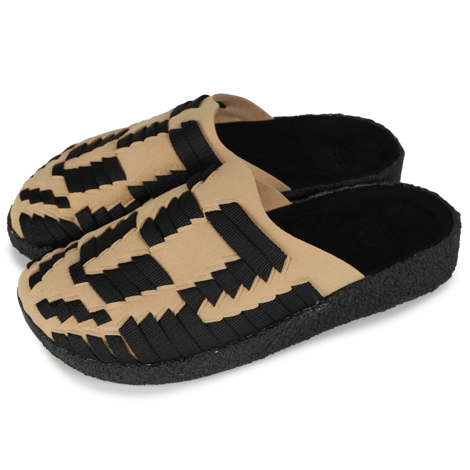 サンダル ミュール メンズ レディース ブラック 黒 MS22-09