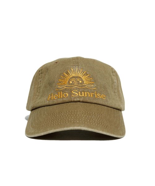 Qoo10 Hello Sunrise Washed Logo Cap ロゴ キ