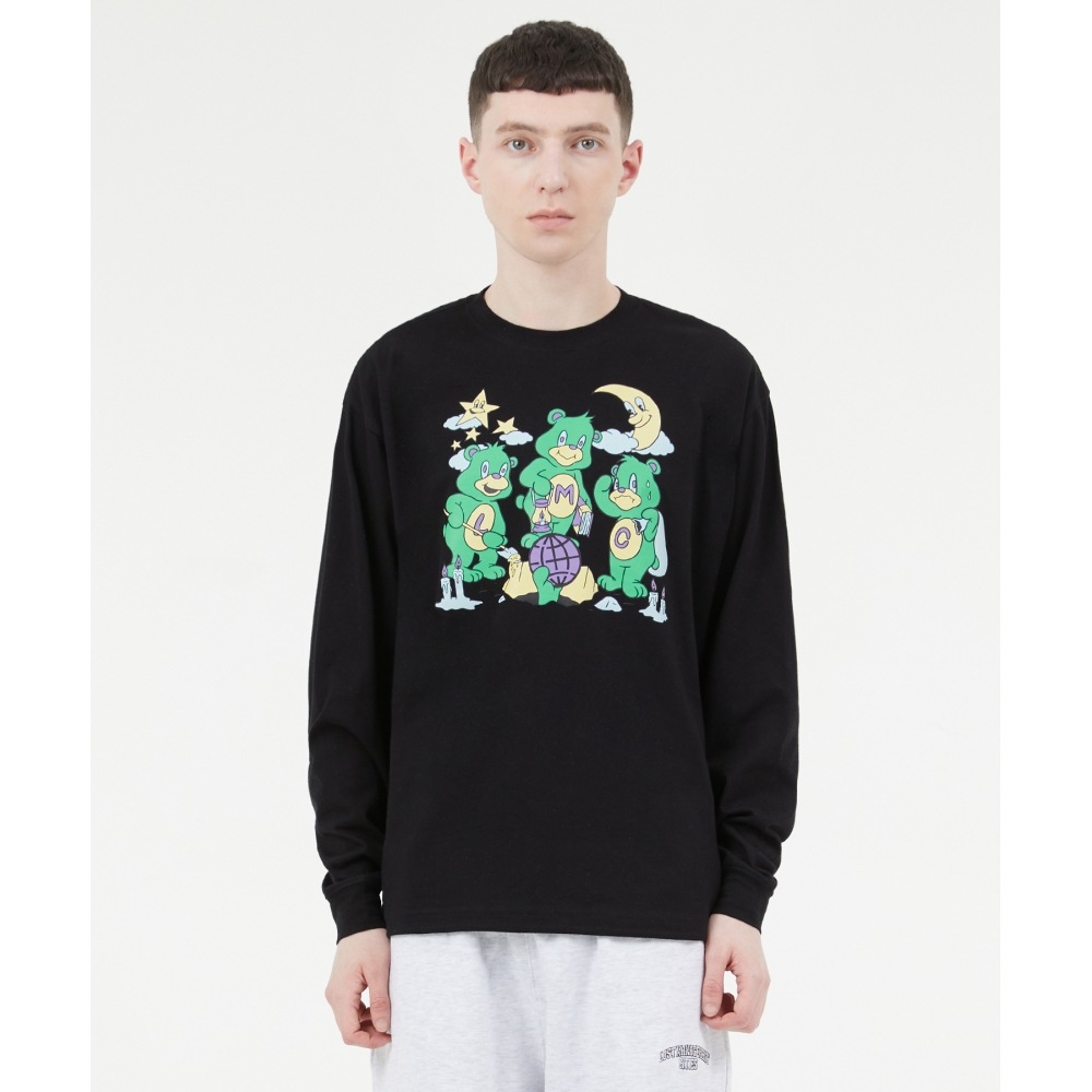 LMC DIGGING THREE BEARS LONG SLV TEE ブラック
