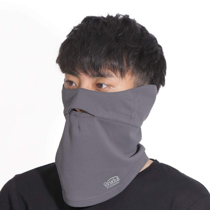 新作揃え ＵＶカット フェイスカバーB型 フェイスマスク メンズ(チャコールグレ マスク UVマスク 顔 日焼け防止 紫外線対策 マスク