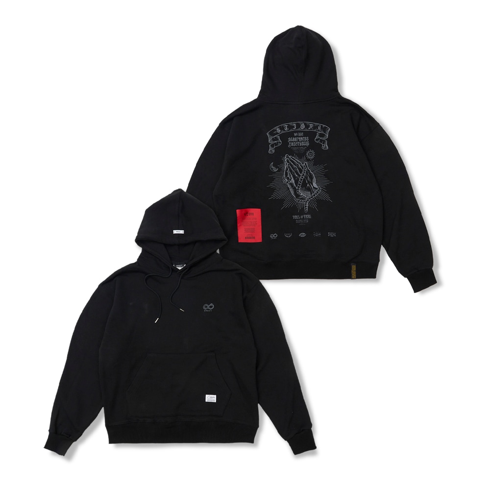 Praying Oversized Hoodie Black