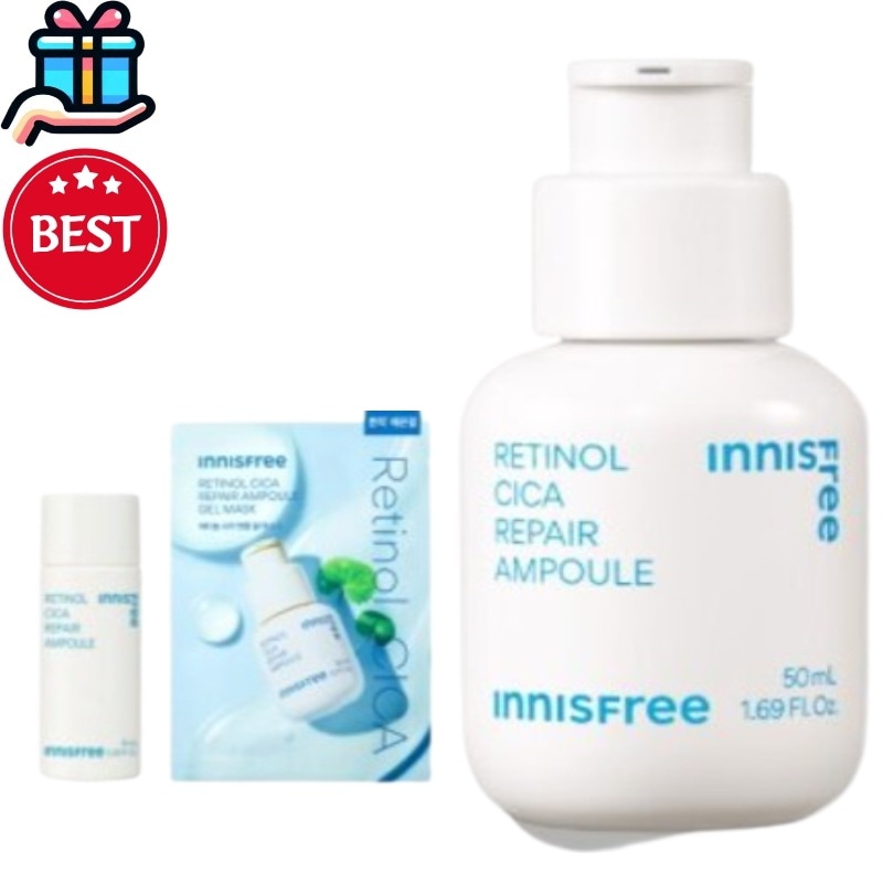 [シミ消し美容液 韓国企画セット レチノール シカ アンプル 50mL +追加贈呈 (MINI 10ML+ゲルマスクパック1枚 ) 大容量 オリーブヤング人気毛穴 毛穴 黒ずみ ニキビ跡 色素沈着 し